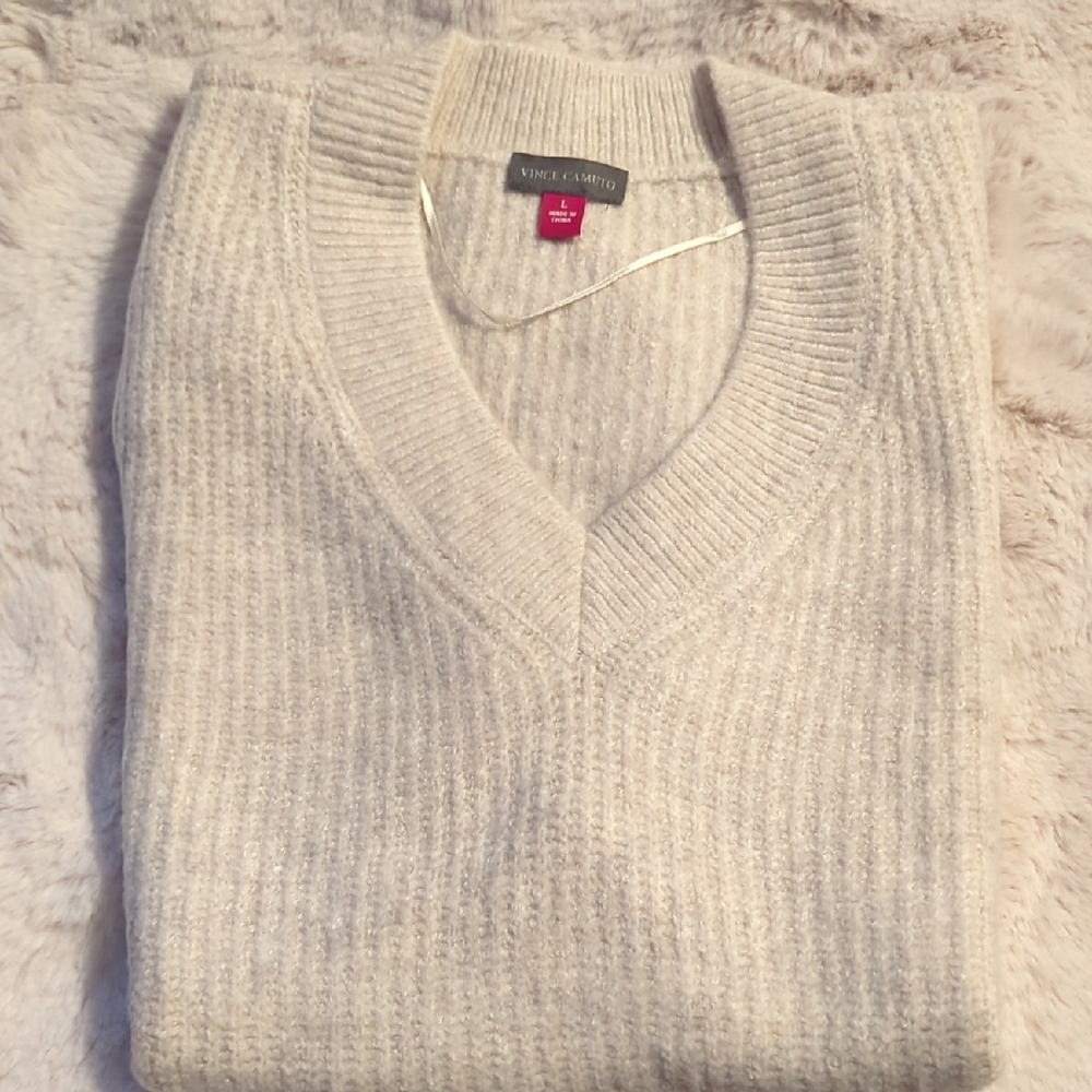 Oversized Knit Sweater Vest, Vince Camuto, Sz Lrg, NWT